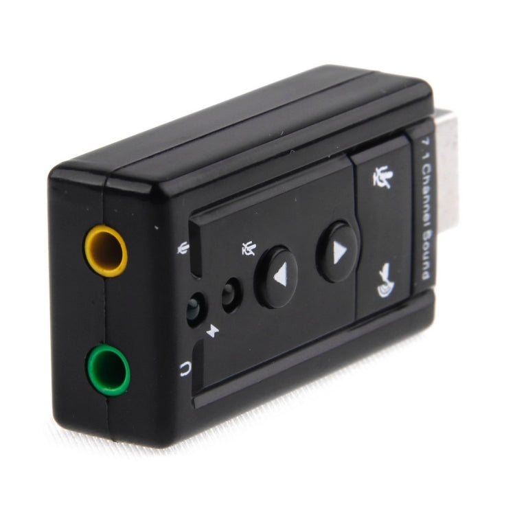 External USB 2.0 7.1 Channel 3D Virtual Audio Sound Card Adapter(Black) - USB Sound by PMC Jewellery | Online Shopping South Africa | PMC Jewellery