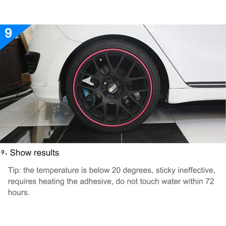 Universal Decorative Scratchproof Stickup 8M Flexible Car Wheel Hub TRIM Mouldings Decoration Strip(Red) - Decorative Strip by PMC TechLife | Online Shopping South Africa | PMC TechLife