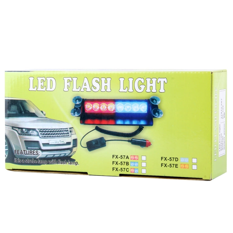 8W 800LM 8-LED White Light 3-Modes Adjustable Angle Car Strobe Flash Dash Emergency Light Warning Lamp with Suckers, DC 12V - Warning Lights by PMC Jewellery | Online Shopping South Africa | PMC Jewellery