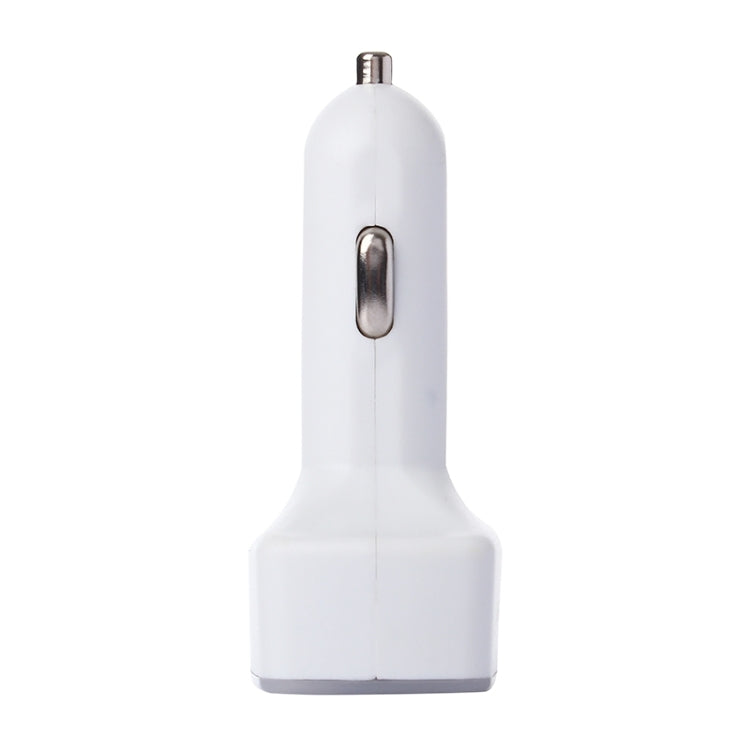 4 in 1 5V 3.1A Dual Ports Car Charger with Voltage, Temperature and Current Display(White) - Car Charger by PMC Jewellery | Online Shopping South Africa | PMC Jewellery