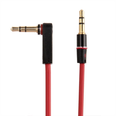 1.2m Aux Audio Cable 3.5mm Elbow Male to Straight  Male, Compatible with Phones, Tablets, Headphones, MP3 Player, Car/Home Stereo & More(Red) - Cable & Splitter by PMC Jewellery | Online Shopping South Africa | PMC Jewellery