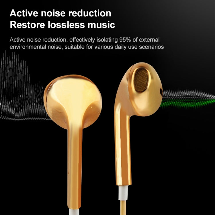 3.5mm Stereo Electroplating Wire Control Earphone for Android Phones / PC / MP3 Player / Laptops(Silver) - In Ear Wired Earphone by PMC TechLife | Online Shopping South Africa | PMC TechLife