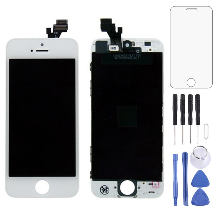 Original LCD Screen for iPhone 5 Digitizer Full Assembly with Frame (White) - iPhone 5 Parts by PMC Jewellery | Online Shopping South Africa | PMC Jewellery