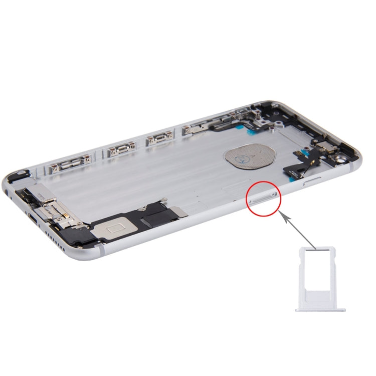 Battery Back Cover Assembly with Card Tray for iPhone 6s Plus(Silver) - iPhone 6S/6S Plus Parts by PMC Jewellery | Online Shopping South Africa | PMC Jewellery