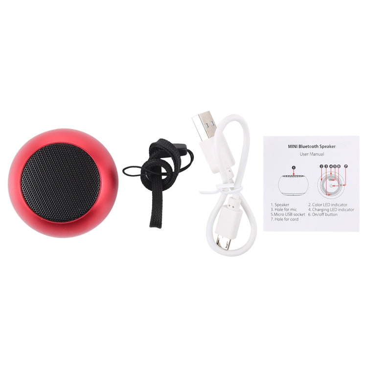 Mini Metal Wireless Bluetooth Speaker,  Hands-free, LED Indicator(Red) - Desktop Speaker by PMC TechLife | Online Shopping South Africa | PMC TechLife