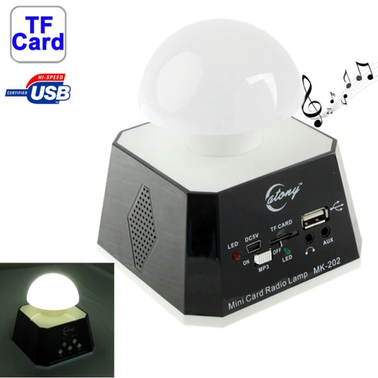 CT-0019 Multi LED Lights Speaker with FM Radio, Support TF Card(Black) - Desktop Speaker by PMC Jewellery | Online Shopping South Africa | PMC Jewellery