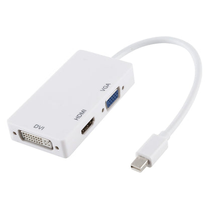 3 in 1 Mini DisplayPort Male to HDMI + VGA + DVI Female Adapter Converter for Mac Book Pro Air, Cable Length: 18cm(White) -  by PMC Jewellery | Online Shopping South Africa | PMC Jewellery