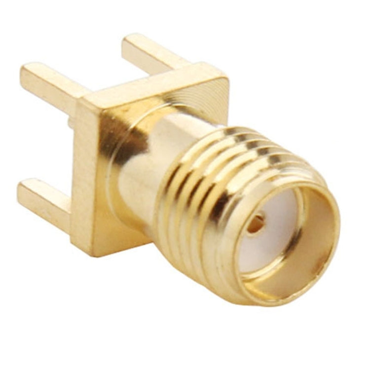 10 PCS Gold Plated SMA Female Panel Mount PCB Square Equally RF Connector Adapter - Connectors by PMC Jewellery | Online Shopping South Africa | PMC Jewellery