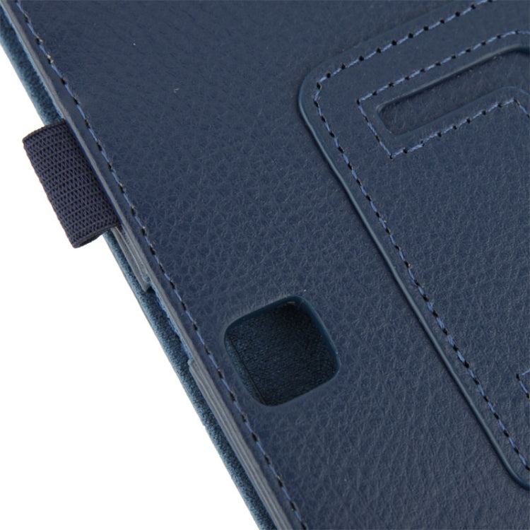 Litchi Texture Flip Leather Case with Holder for Galaxy Tab 4 10.1 / T530(Dark Blue) - Other Galaxy Tab PC by PMC Jewellery | Online Shopping South Africa | PMC Jewellery | Buy Now Pay Later Mobicred