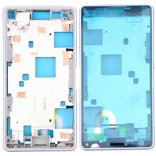 Front Housing LCD Frame Bezel Plate for Sony Xperia Z3 Compact / D5803 / D5833(White) - Frame Bezel Plate by PMC Jewellery | Online Shopping South Africa | PMC Jewellery