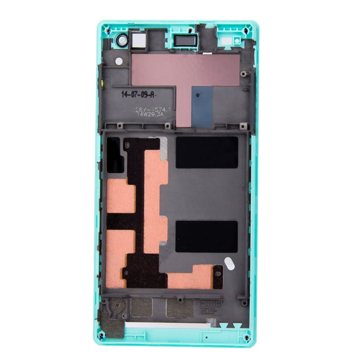 Front Housing  with Adhesive for Sony Xperia C3(Green) - Frame Bezel Plate by PMC Jewellery | Online Shopping South Africa | PMC Jewellery