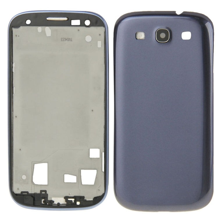 For Galaxy S III / i747 Full Housing LCD Frame Bezel Plate  + Back Cover (Blue) - Back Cover by PMC Jewellery | Online Shopping South Africa | PMC Jewellery