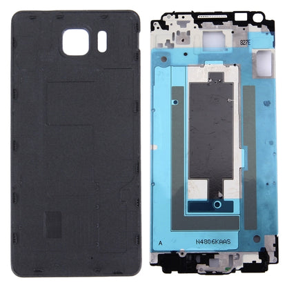 For Galaxy Alpha / G850 Full Housing Cover (Front Housing LCD Frame Bezel Plate + Battery Back Cover ) (Black) - Back Cover by PMC Jewellery | Online Shopping South Africa | PMC Jewellery