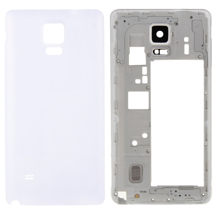 For Galaxy Note 4 / N910V Full Housing Cover (Middle Frame Bezel Back Plate Housing Camera Lens Panel + Battery Back Cover ) (White) - Back Cover by PMC Jewellery | Online Shopping South Africa | PMC Jewellery