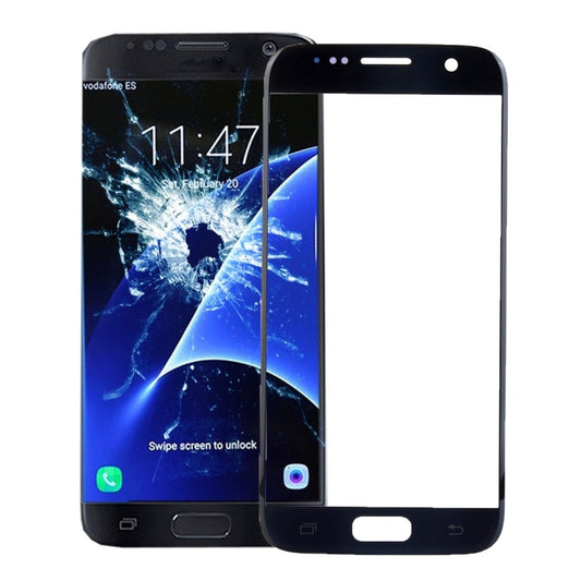 For Galaxy S7 / G930 Front Screen Outer Glass Lens (Black) - Outer Glass Lens by PMC Jewellery | Online Shopping South Africa | PMC Jewellery