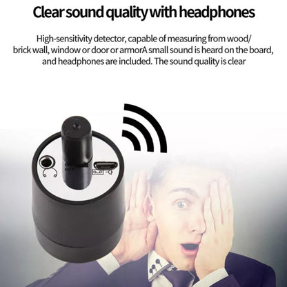 Powerful Audio Wiretap Listen Device Fold Ear Amplifier Wall Door Eavesdropping Surveillance with Earphone(Black) - Other Style by PMC Jewellery | Online Shopping South Africa | PMC Jewellery