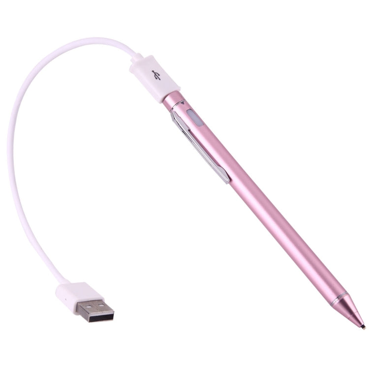 Universal Rechargeable Capacitive Touch Screen Stylus Pen with 2.3mm Superfine Metal Nib, For iPhone, iPad, Samsung, and Other Capacitive Touch Screen Smartphones or Tablet PC(Rose Gold) - Stylus Pen by PMC Jewellery | Online Shopping South Africa | PMC Jewellery