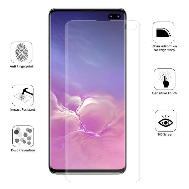 ENKAY Hat-Prince 0.1mm 3D Full Screen Protector Explosion-proof Hydrogel Film Front + Back for   Galaxy S10+, TPU+TPE+PET Material (Transparent) - For Samsung by ENKAY | Online Shopping South Africa | PMC Jewellery | Buy Now Pay Later Mobicred