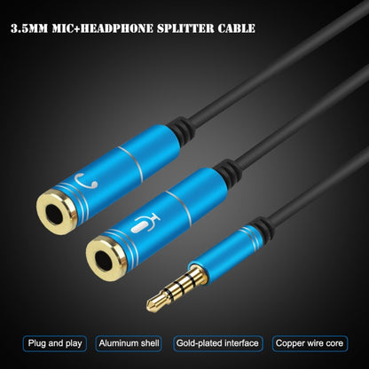 2 in 1 3.5mm Male to Double 3.5mm Female TPE High-elastic Audio Cable Splitter, Cable Length: 32cm(Black) - Cable & Splitter by PMC Jewellery | Online Shopping South Africa | PMC Jewellery