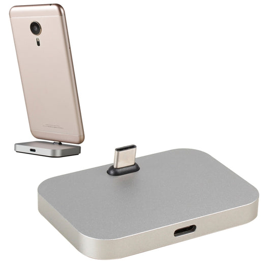 USB-C / Type-C Aluminum Alloy Desktop Station Dock Charger(Grey) - Dock Charger by PMC Jewellery | Online Shopping South Africa | PMC Jewellery