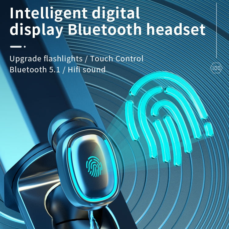C1 Bluetooth 5.0 TWS Touch Polygonal Digital Display True Wireless Bluetooth Earphone with Charging Box(Pink) - TWS Earphone by PMC TechLife | Online Shopping South Africa | PMC TechLife