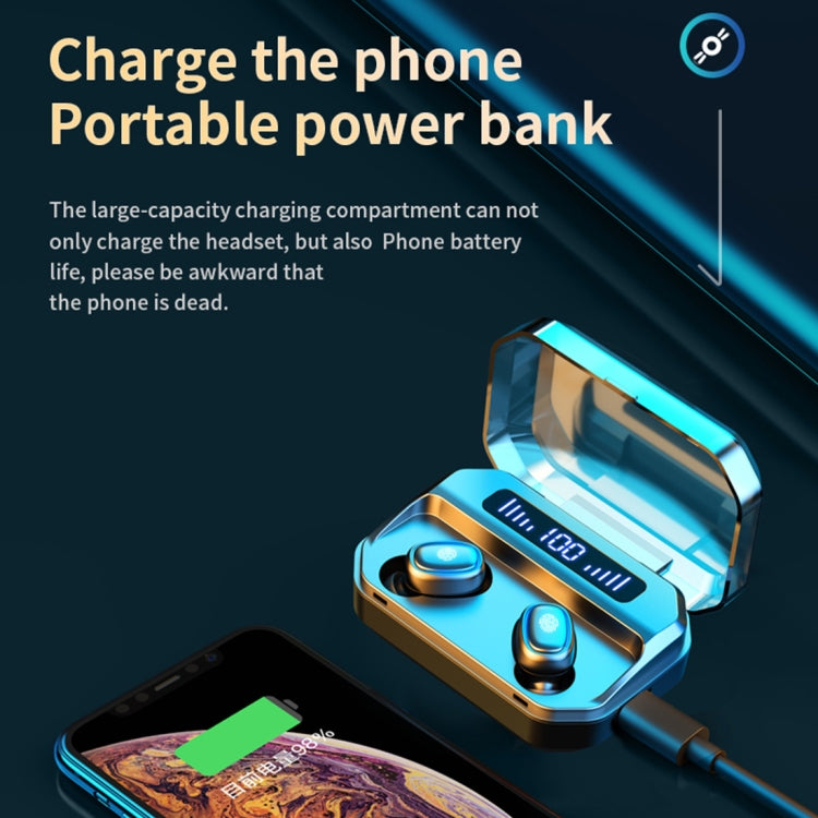 M8 Bluetooth 5.0 TWS Touch Digital Display True Wireless Bluetooth Earphone with Charging Box(White) - TWS Earphone by PMC TechLife | Online Shopping South Africa | PMC TechLife