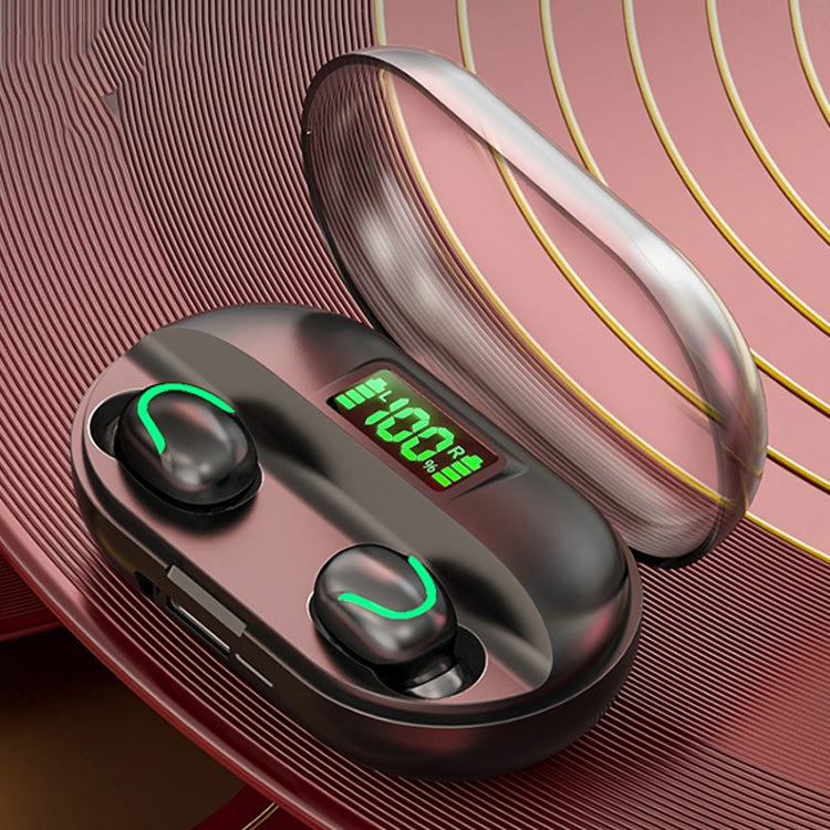 T2 Bluetooth 5.0 TWS Touch Digital Display True Wireless Bluetooth Earphone with Charging Box(Black) - TWS Earphone by PMC TechLife | Online Shopping South Africa | PMC TechLife