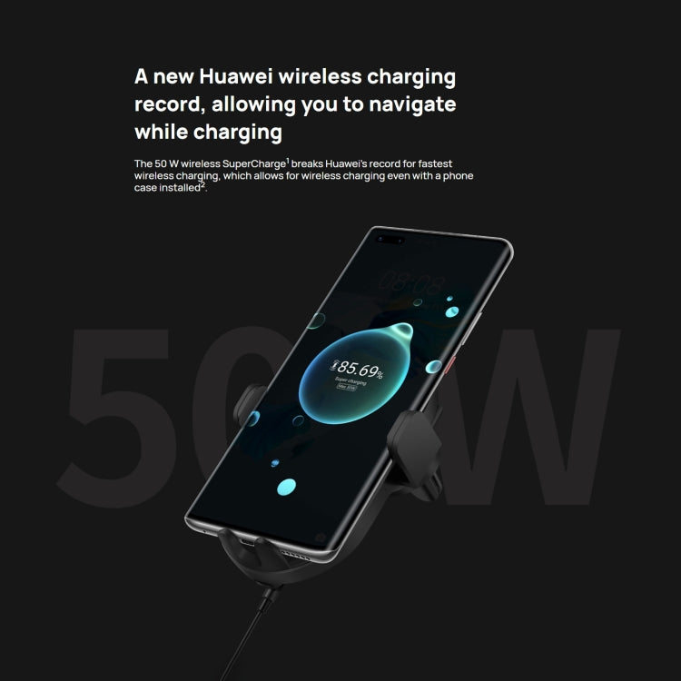 Original Huawei CK030 50W Max SuperCharge Smart Infrared Sensor Car Wireless Charger(Black) - Wireless Charger Holders by Huawei | Online Shopping South Africa | PMC Jewellery