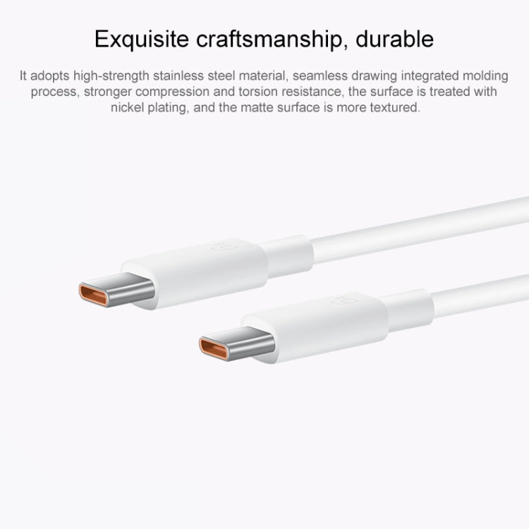 Original Huawei CC800 6A Type-C / USB-C to Type-C / USB-C Charging Data Cable, Length: 1.8m (White) - USB-C & Type-C Cable by Huawei | Online Shopping South Africa | PMC Jewellery | Buy Now Pay Later Mobicred