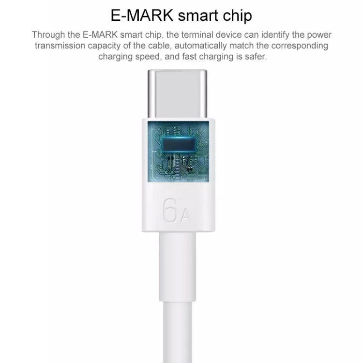 Original Huawei CC800 6A Type-C / USB-C to Type-C / USB-C Charging Data Cable, Length: 1.8m (White) - USB-C & Type-C Cable by Huawei | Online Shopping South Africa | PMC Jewellery | Buy Now Pay Later Mobicred