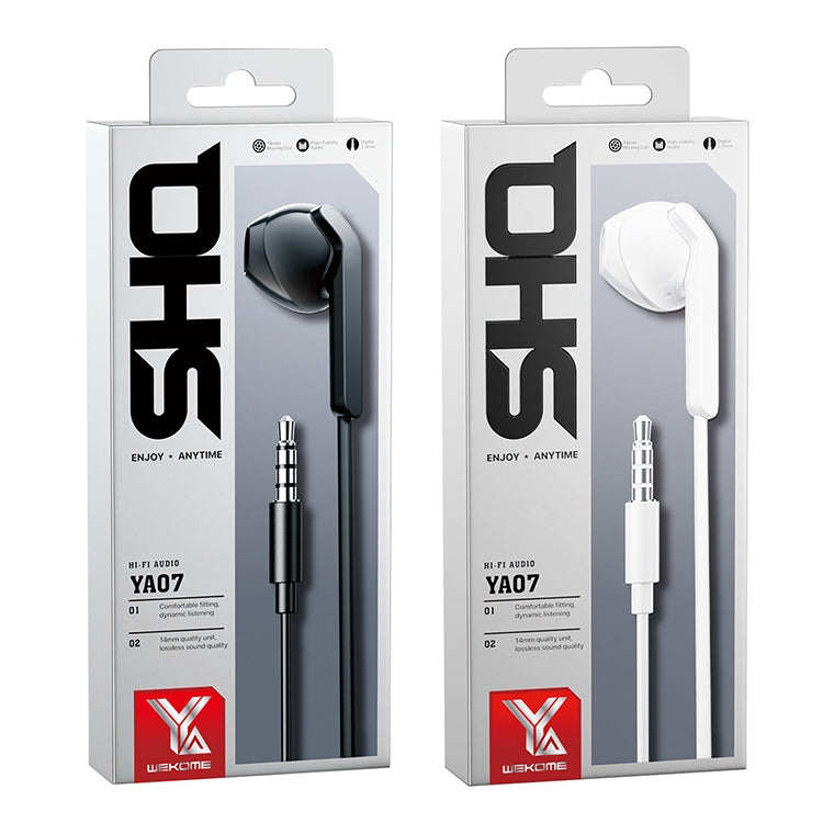 WK SHQ Series YA07 3.5mm Music Call Wired Earphone (Black) - In Ear Wired Earphone by WK | Online Shopping South Africa | PMC Jewellery