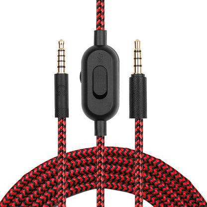 ZS0159 For Logitech G433 / G233 / G Pro / G Pro X 3.5mm Male to Male Gaming Headset Audio Cable with Wire-controlled, Cable Length: 2m(Red) - Headset Accessories by PMC Jewellery | Online Shopping South Africa | PMC Jewellery