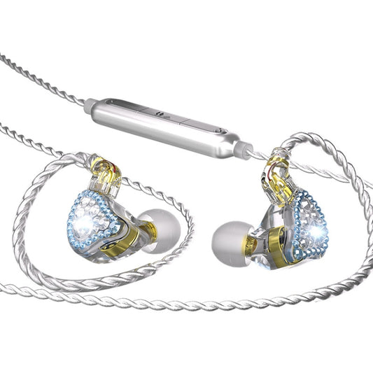 CVJ Liuli 3.5mm In-ear Wired Headset with Microphone, Length 1.25m (Blue) - In Ear Wired Earphone by CVJ | Online Shopping South Africa | PMC Jewellery