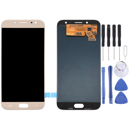 Original Super AMOLED LCD Screen for Galaxy J7 (2017) / J7 Pro, J730F/DS, J730FM/DS with Digitizer Full Assembly (Gold) - LCD Screen by PMC Jewellery | Online Shopping South Africa | PMC Jewellery