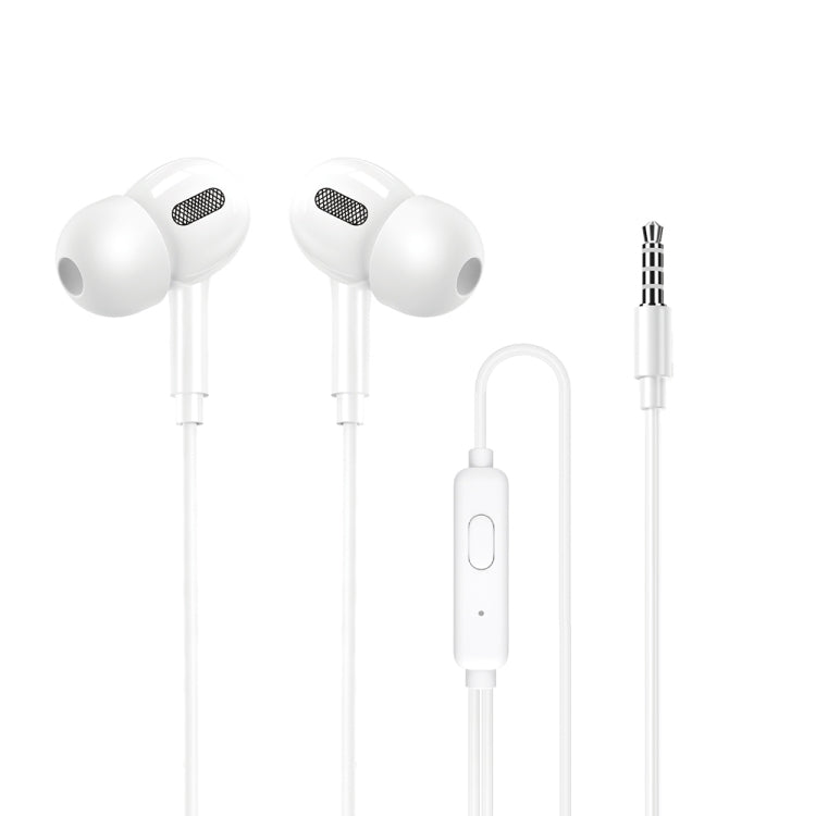 WK YA11 3.5mm Interface Wired Earphone,Length: 1.2m (White) - In Ear Wired Earphone by WK | Online Shopping South Africa | PMC Jewellery