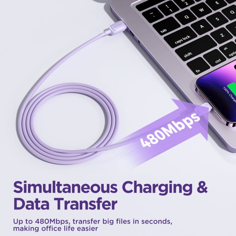 JOYROOM S-AL012A14 Multi-Color Series 2.4A USB to 8 Pin Fast Charging Data Cable, Length:1.2m(Purple) - Normal Style Cable by JOYROOM | Online Shopping South Africa | PMC Jewellery