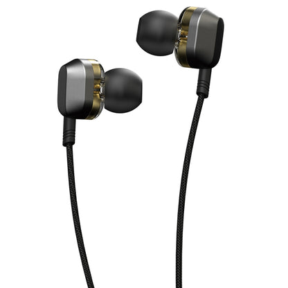 WK Y9 3.5mm In-Ear Double Moving Coil HIFI Stereo Wired Earphone (Black) - In Ear Wired Earphone by WK | Online Shopping South Africa | PMC Jewellery