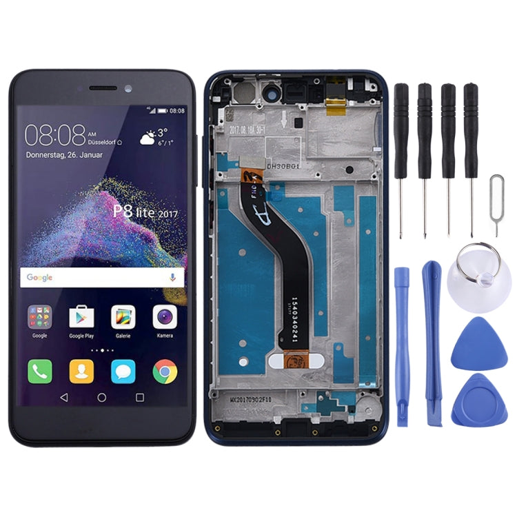 OEM LCD Screen for Huawei P8 Lite (2017) Digitizer Full Assembly with Frame (Black) - free shipping - PMC TechLife - Order now!