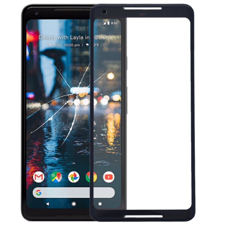 Original Front Screen Outer Glass Lens for Google Pixel 2 XL(Black) - Outer Glass Lens by PMC Jewellery | Online Shopping South Africa | PMC Jewellery