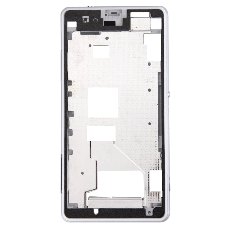 Front Housing LCD Frame Bezel for Sony Xperia Z1 Compact / Mini(White) - Frame Bezel Plate by PMC Jewellery | Online Shopping South Africa | PMC Jewellery