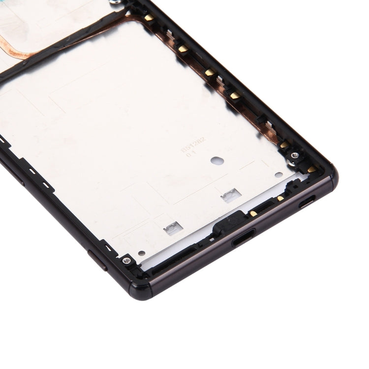 Front Housing LCD Frame Bezel for Sony Xperia Z3+ / Z4(Black) - Frame Bezel Plate by PMC TechLife | Online Shopping South Africa | PMC TechLife