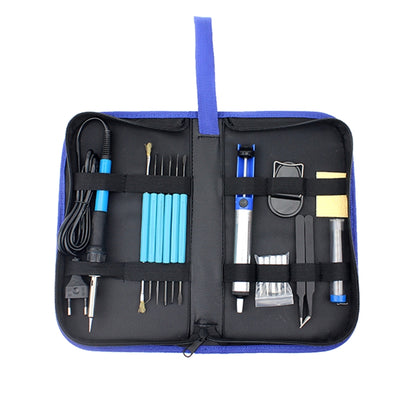 JIAFA JF-8125 18 in 1 Soldering Iron Tool Set with Bag, EU Plug(Black) - Soldering Iron Set by JIAFA | Online Shopping South Africa | PMC Jewellery | Buy Now Pay Later Mobicred