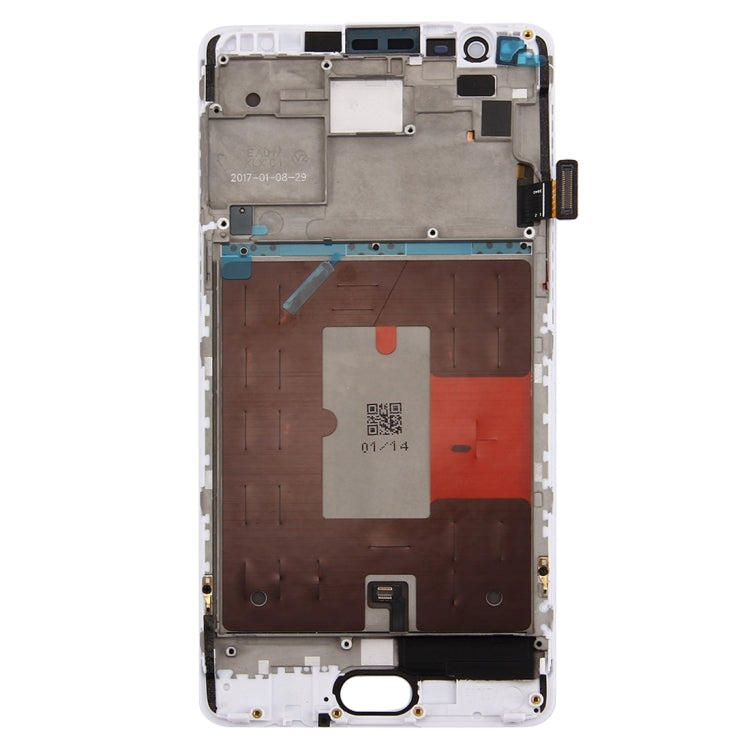 For OnePlus 3T Digitizer Full Assembly with Frame OEM LCD Screen (White) - LCD Screen by PMC Jewellery | Online Shopping South Africa | PMC Jewellery