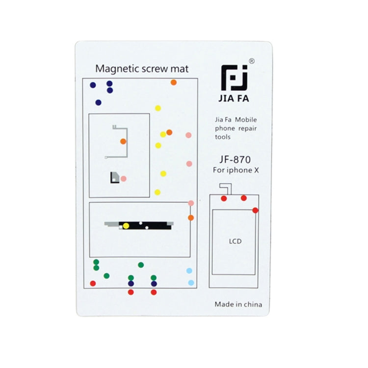 JIAFA Magnetic Screws Mat for iPhone X - Magnetic Screws Mat by JIAFA | Online Shopping South Africa | PMC TechLife