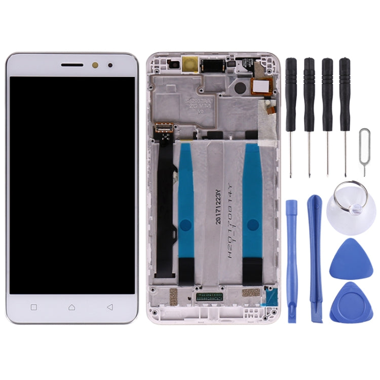 OEM LCD Screen for Lenovo K6 Power Digitizer Full Assembly with Frame (White) - LCD Screen by PMC Jewellery | Online Shopping South Africa | PMC Jewellery