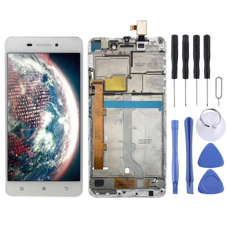 OEM LCD Screen for Lenovo S60 S60W S60T S60A Digitizer Full Assembly with Frame (White) - LCD Screen by PMC Jewellery | Online Shopping South Africa | PMC Jewellery