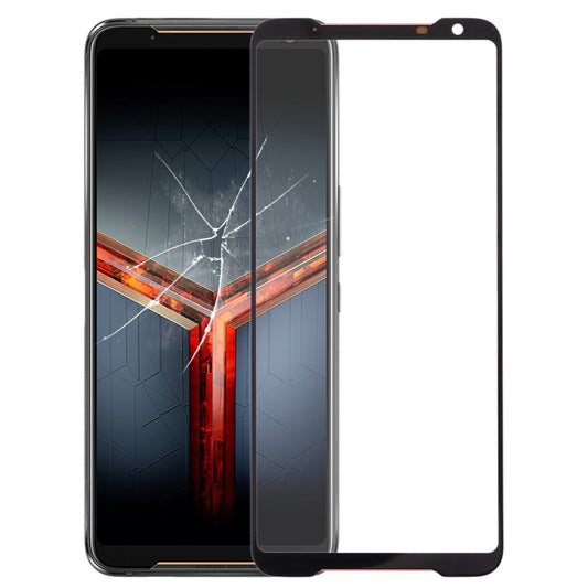 Front Screen Outer Glass Lens for Asus ROG Phone II ZS660KL (Black) - Outer Glass Lens by PMC Jewellery | Online Shopping South Africa | PMC Jewellery