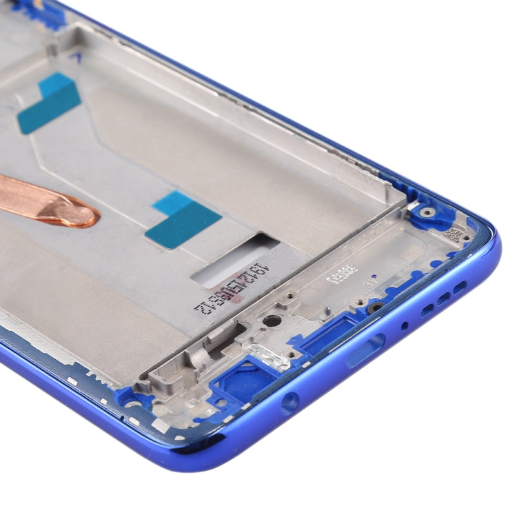 Front Housing LCD Frame Bezel Plate for Xiaomi Redmi K30 5G (Blue) - Frame Bezel Plate by PMC Jewellery | Online Shopping South Africa | PMC Jewellery