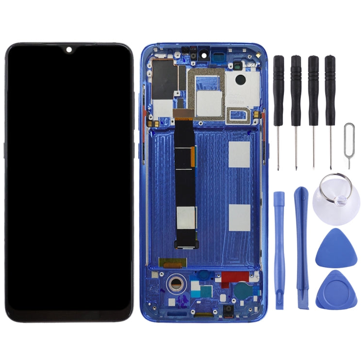 Original AMOLED LCD Screen for Xiaomi Mi 9 Digitizer Full Assembly with Frame(Blue) - LCD Screen by PMC Jewellery | Online Shopping South Africa | PMC Jewellery