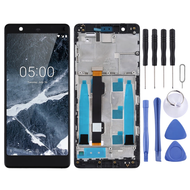 TFT LCD Screen for Nokia 5.1 TA-1061 TA-1075 TA-1076 TA-1088 TA-1081 Digitizer Full Assembly with Frame (Black) - LCD Screen by PMC Jewellery | Online Shopping South Africa | PMC Jewellery